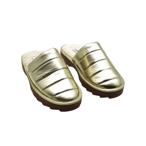 Steve Madden Gold Slippers - Picture 1 of 7
